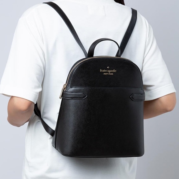 KATE SPADE NEW YORK STACI DOME LEATHER BACKPACK SHOULDER BAG WALLET SET
